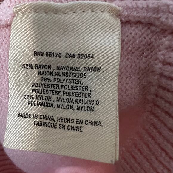 Anthropologie MOTH Off the Shoulder Boat Neck Light Pink Sweater Size XS - Picture 7 of 16